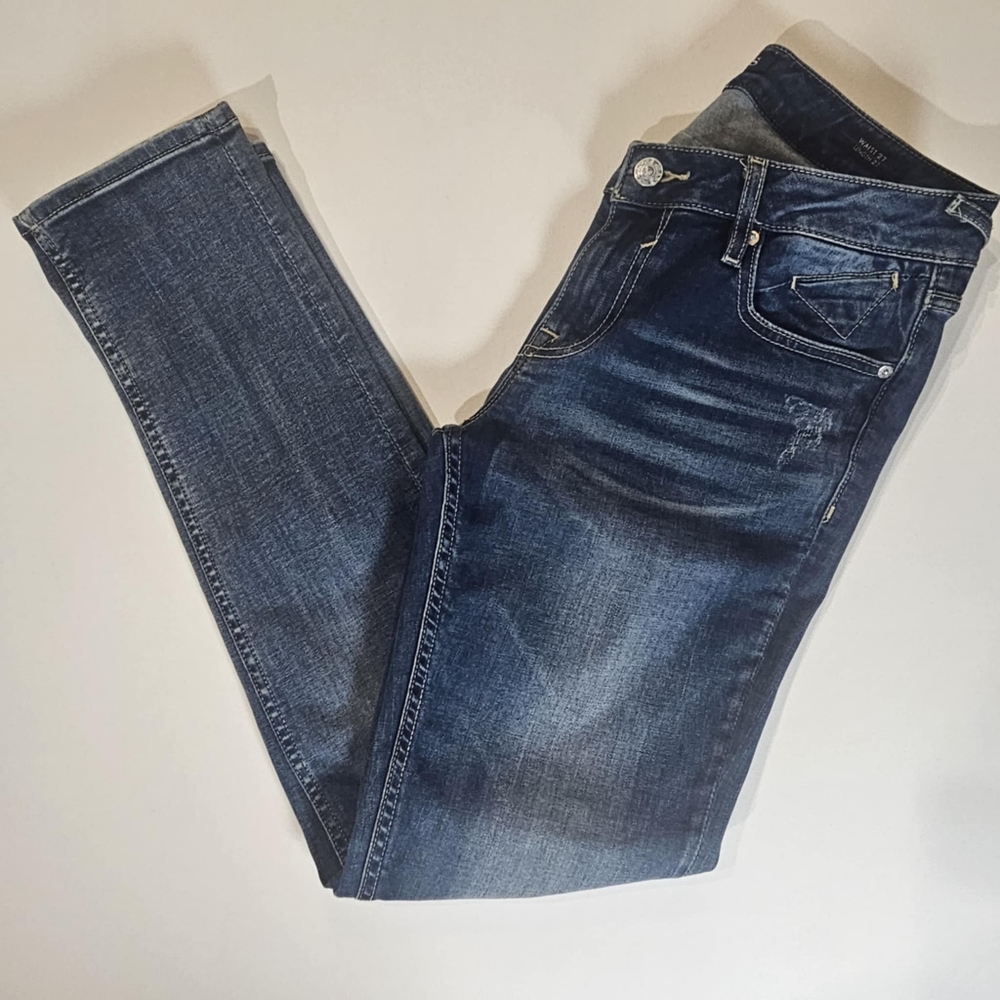 Vigoss‎ Womems Jeans Size 27x27 The Thompson Tomboy Distressed Low Rise Denim